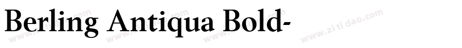 Berling Antiqua Bold字体转换